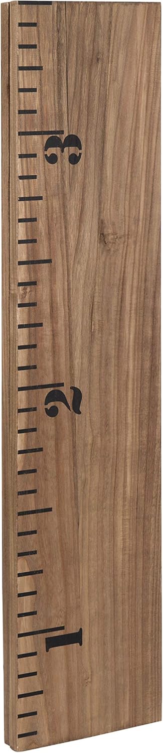 Kate and Laurel Growth Chart 65 Wood Wall Ruler Rustic BrownRustic Brown