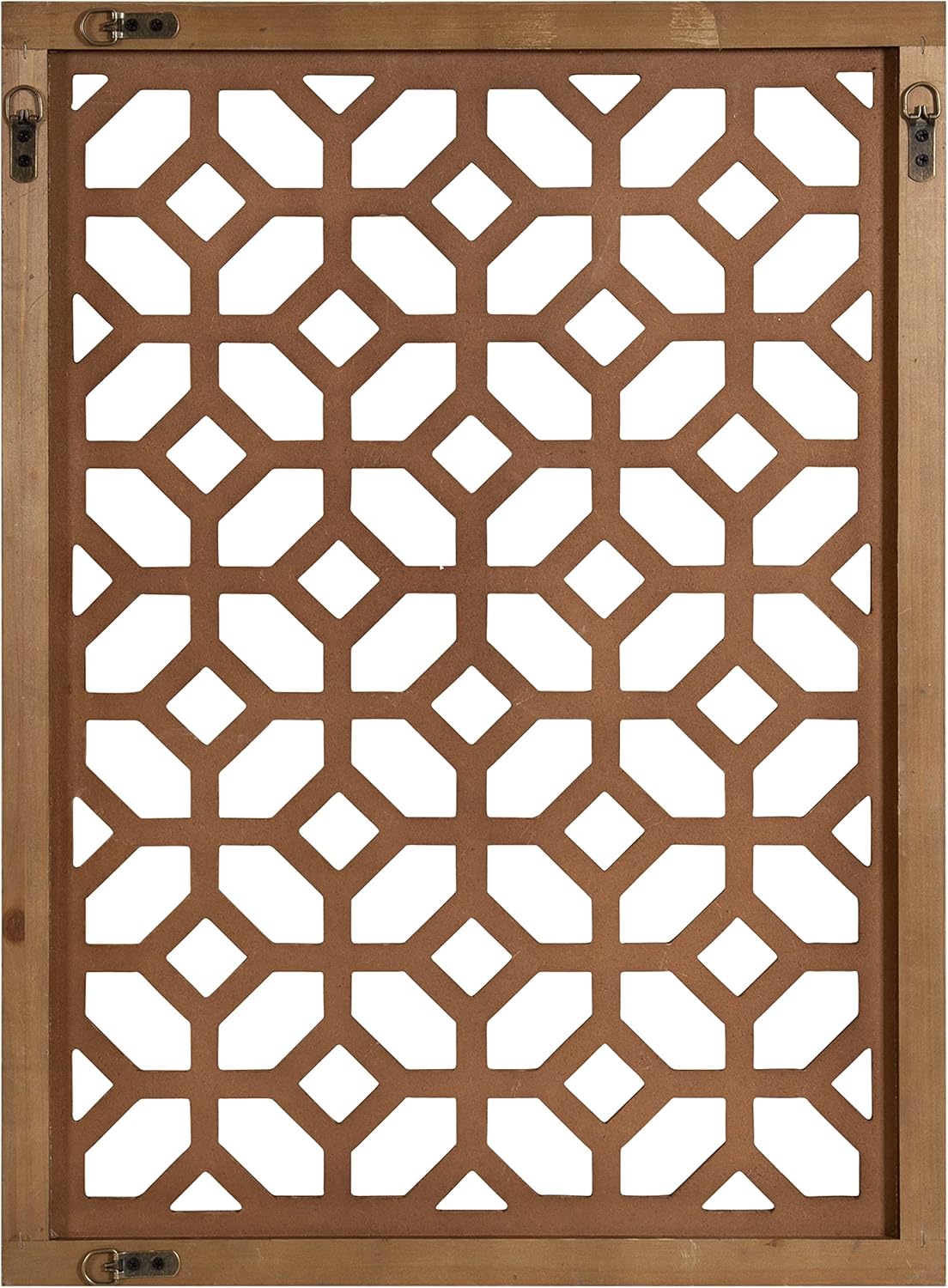 Kate and Laurel Latonia Coastal Wooden Wall Art Plaque with Repeating Pattern and Light Distressing 24x32 NaturalNatural