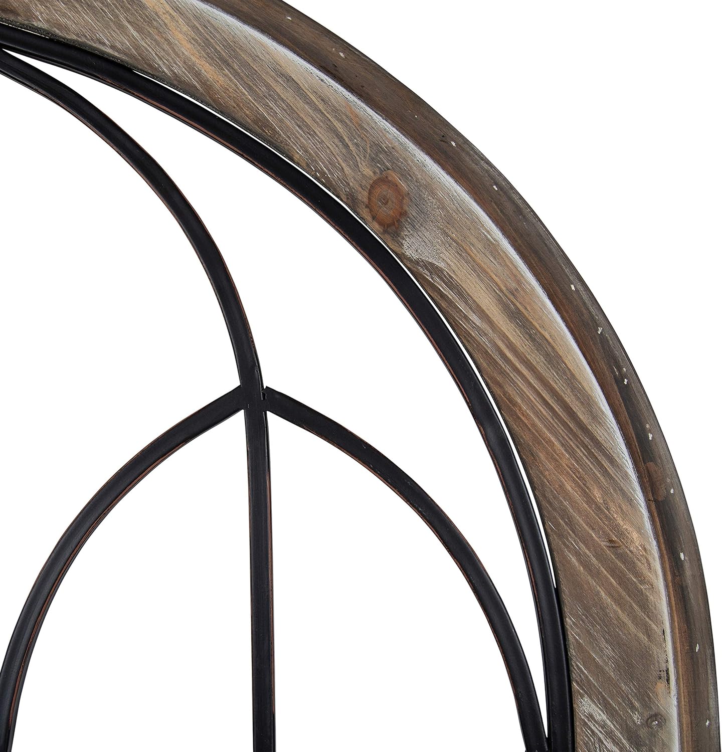 Kate and Laurel Rennell Farmhouse Wall Plaque 265 x 48 White Wood and Metal Arched Wall Decor Rustic BrownRustic Brown
