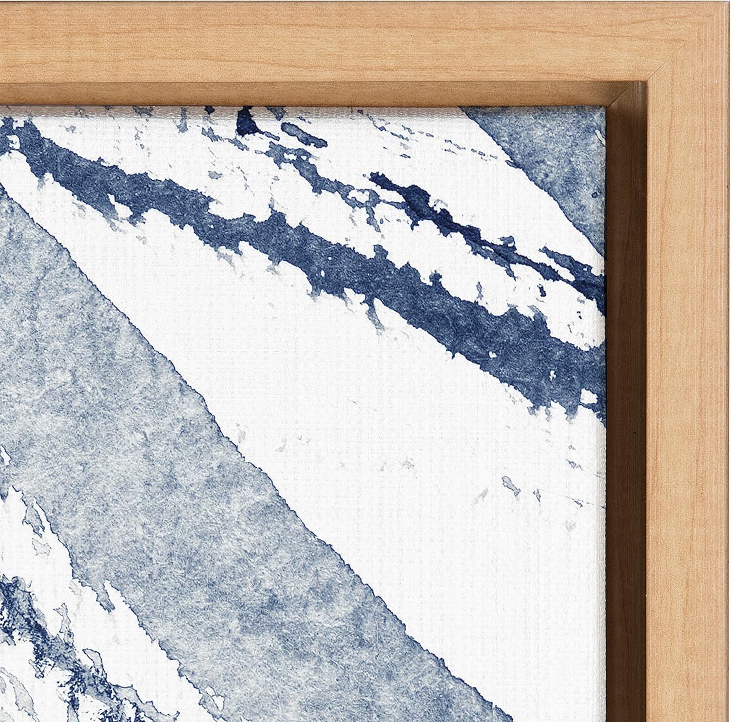 Kate and Laurel Sylvie Indigo Watercolor Framed Canvas Wall Art by Amy Peterson Art Studio 23x33 Gray Decorative Abstract Art Print for WallNatural