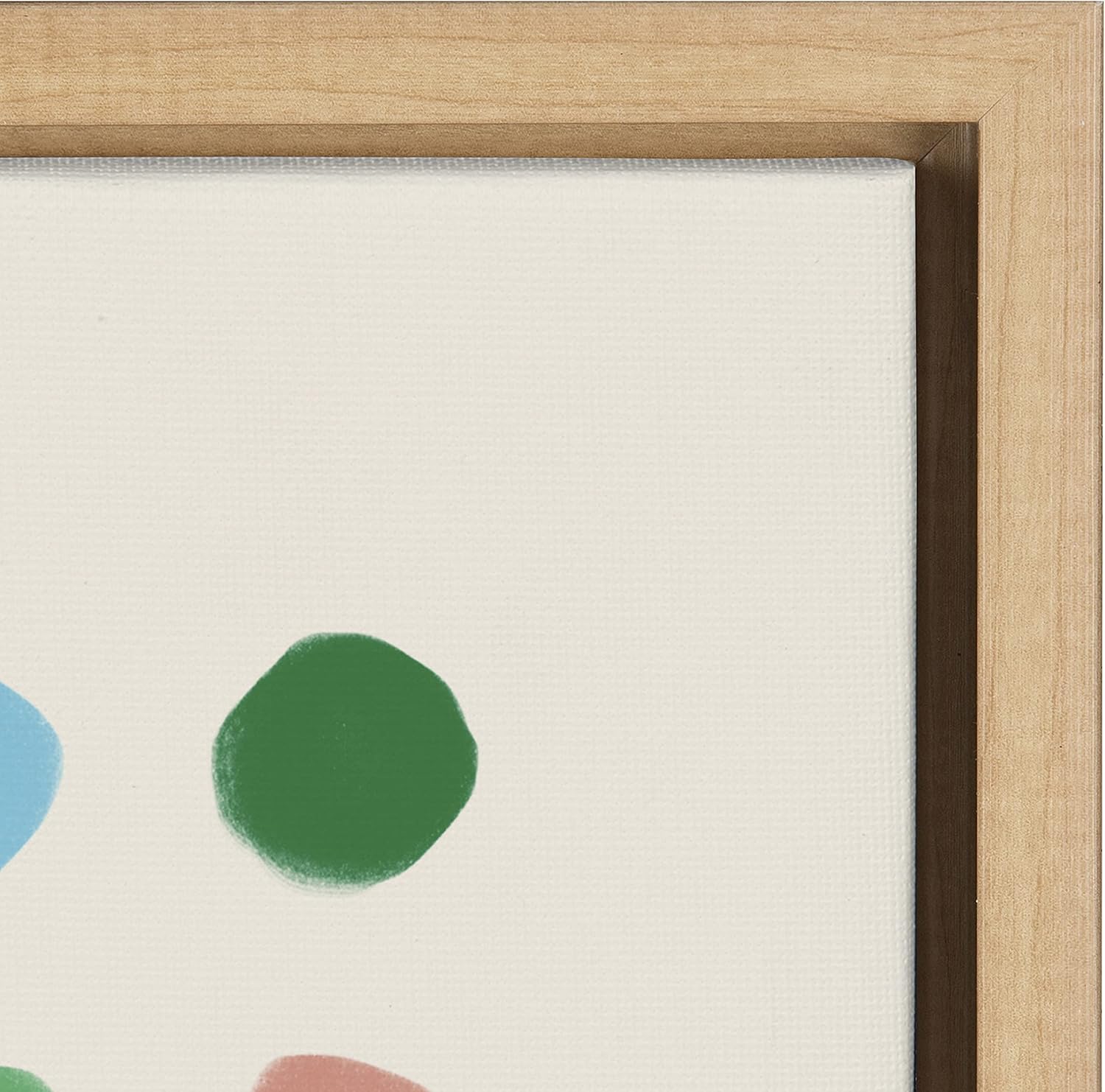 Kate and Laurel Sylvie Meditation 1 and 2 Framed Canvas Wall Art Set by Kelly Knaga 2 Piece 23x33 Gray Modern Abstract Colorful Polka Dot Art Set for Wall Home DecorNatural