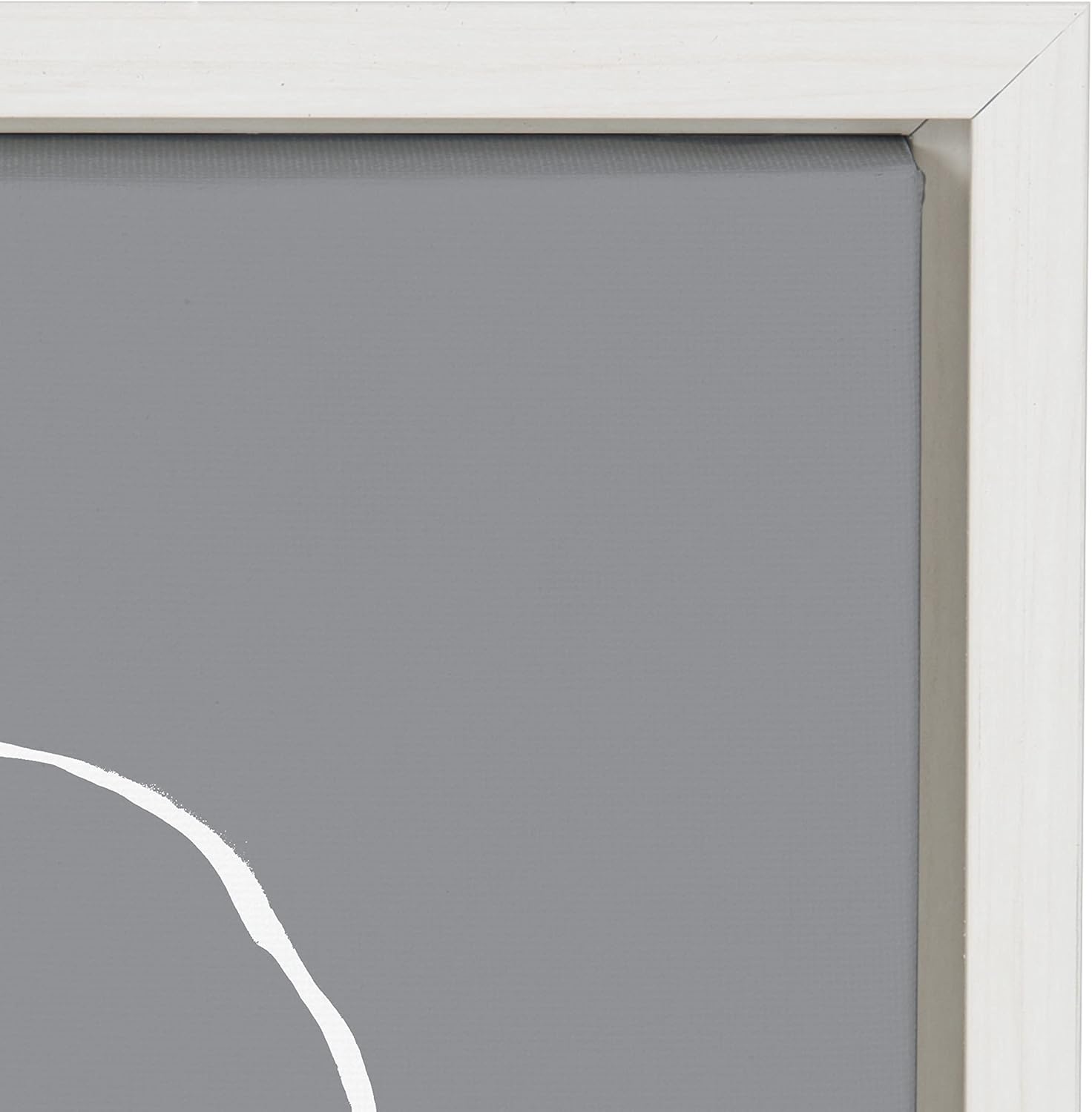 Kate and Laurel Sylvie Modern Circles Gray Framed Canvas Wall Art Set by Teju Reval of SnazzyHues 2 Piece 18x24 Gold Decorative Modern Art for WallWhite