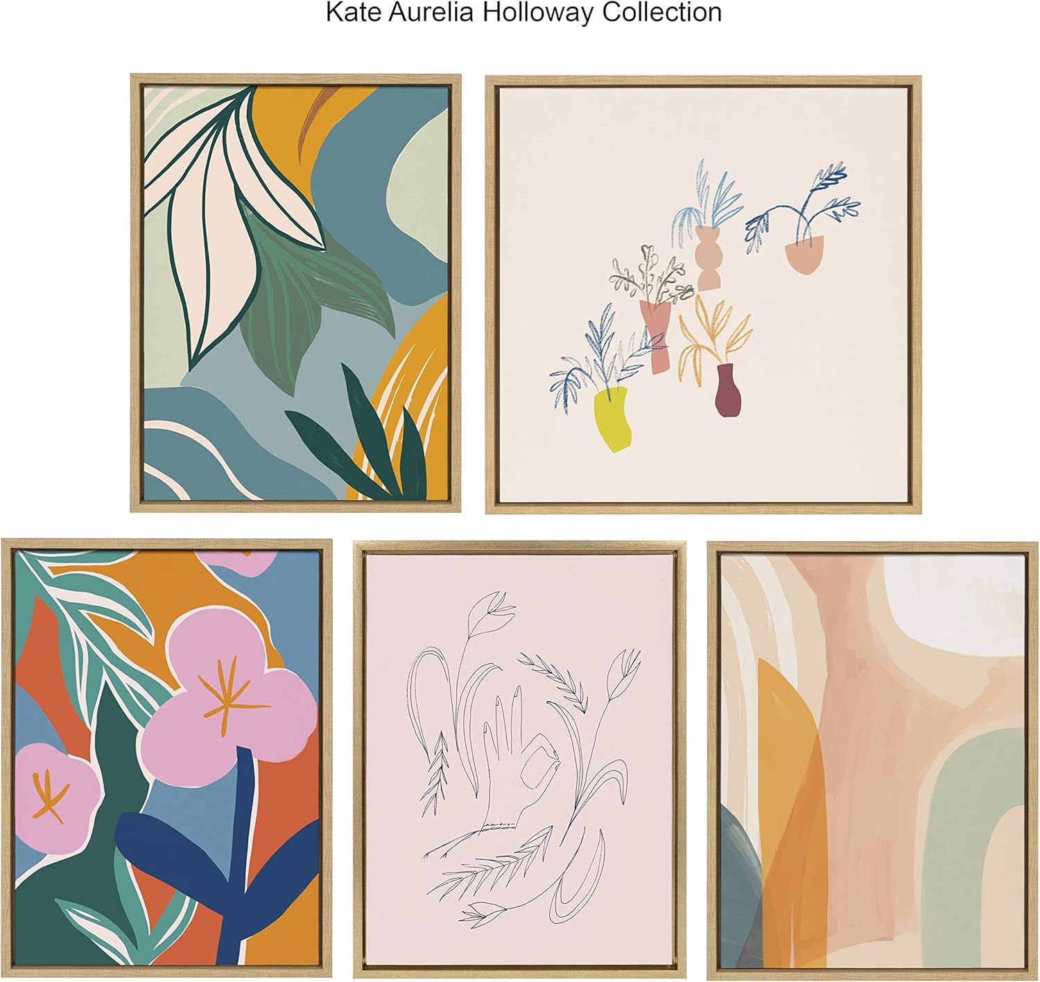 Kate and Laurel Sylvie Sunrise over Marrakesh Framed Canvas Wall Art by Kate Aurelia Holloway 23x33 Natural Decorative Boho Chic Art Print for WallNatural