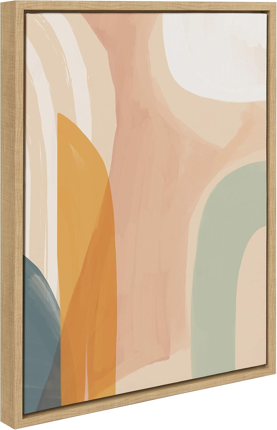 Kate and Laurel Sylvie Sunrise over Marrakesh Framed Canvas Wall Art by Kate Aurelia Holloway 23x33 Natural Decorative Boho Chic Art Print for WallNatural