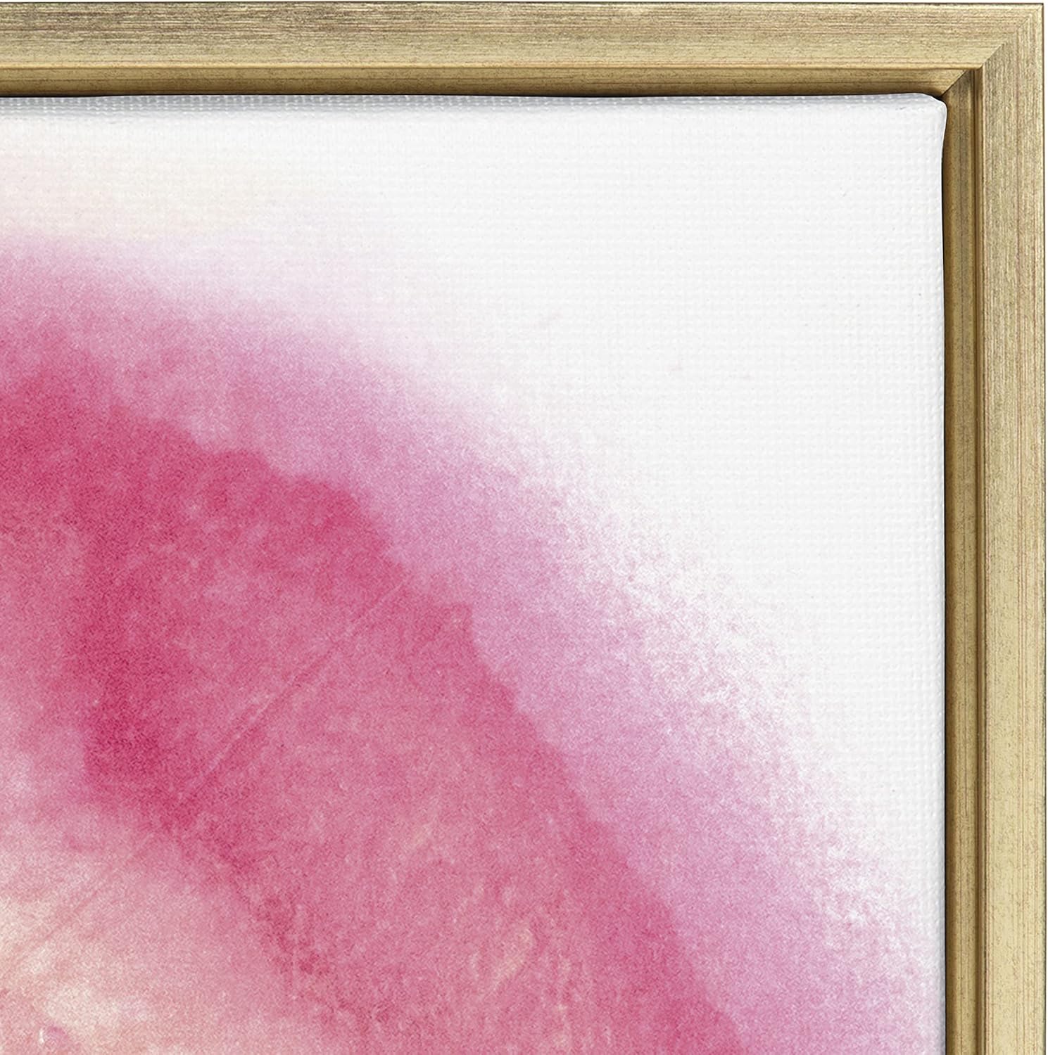 Kate and Laurel x Mentoring Positives Collaboration Pink Golden Hour Framed Canvas Wall Art 23x33 Gold Feminine Abstract Art Print for Wall