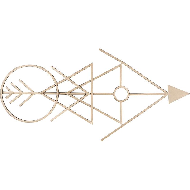 Kate and Laurel Benta Modern Arrow Metal Wall Art Plaque GoldGold