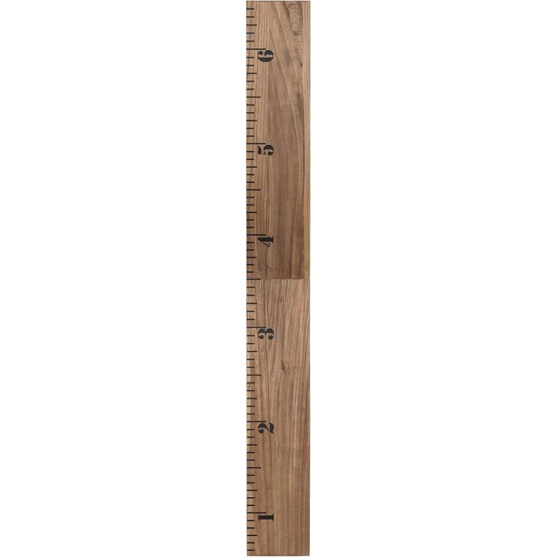 Kate and Laurel Growth Chart 65 Wood Wall Ruler Rustic BrownRustic Brown