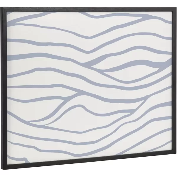 Kate and Laurel Abstract Coastal Blue Coral Framed Wall Art by The Creative Bunch Studio 12x16 Gold Modern Soft Beach Art for WallBlack  Waves