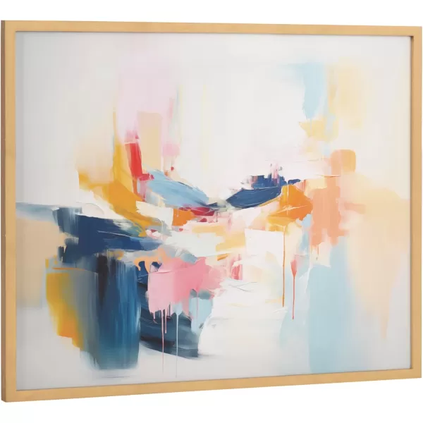 Kate and Laurel Abstract Coastal Blue Coral Framed Wall Art by The Creative Bunch Studio 12x16 Gold Modern Soft Beach Art for WallGold  Elegant Coast