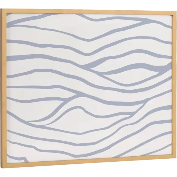 Kate and Laurel Abstract Coastal Blue Coral Framed Wall Art by The Creative Bunch Studio 12x16 Gold Modern Soft Beach Art for WallGold  Waves
