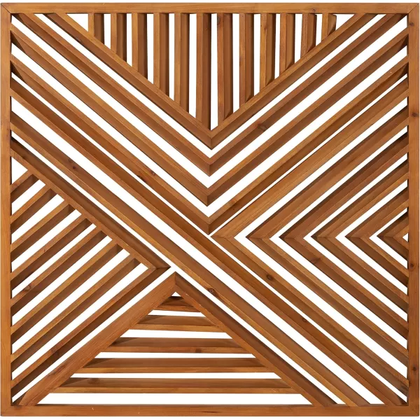 Kate and Laurel Barreda Decorative Wood Wall Plaque 26 x 26 Natural Wood Rustic Square Wooden Art for Wall