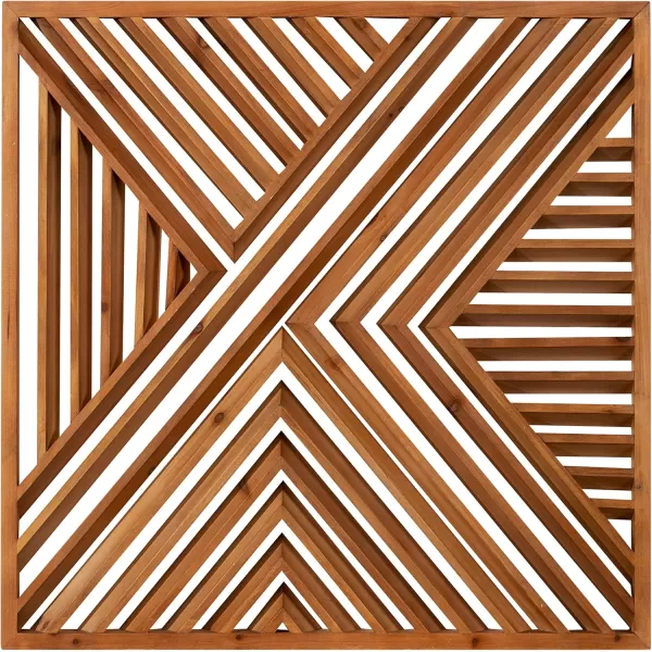 Kate and Laurel Barreda Decorative Wood Wall Plaque 26 x 26 Natural Wood Rustic Square Wooden Art for Wall