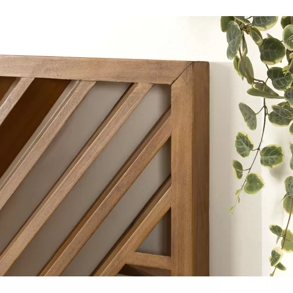 Kate and Laurel Barreda Decorative Wood Wall Plaque 26 x 26 Natural Wood Rustic Square Wooden Art for Wall