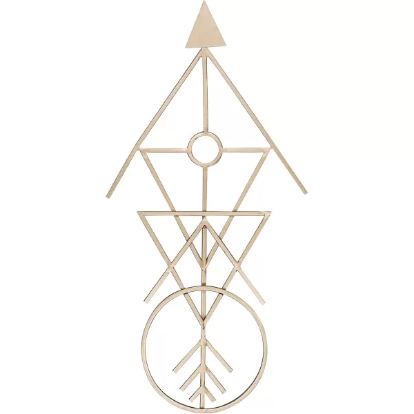 Kate and Laurel Benta Modern Arrow Metal Wall Art Plaque GoldGold