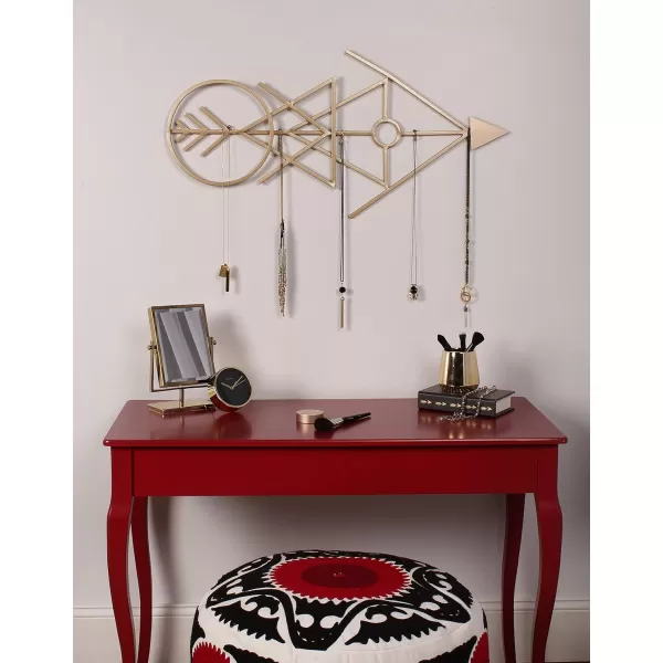 Kate and Laurel Benta Modern Arrow Metal Wall Art Plaque GoldGold