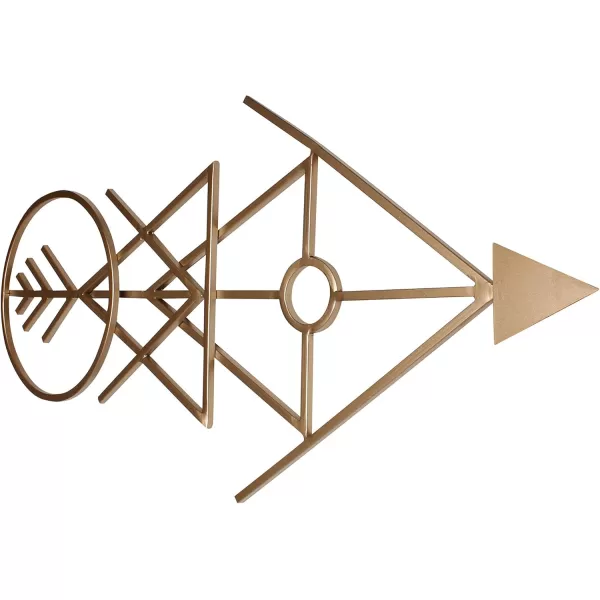 Kate and Laurel Benta Modern Arrow Metal Wall Art Plaque GoldGold