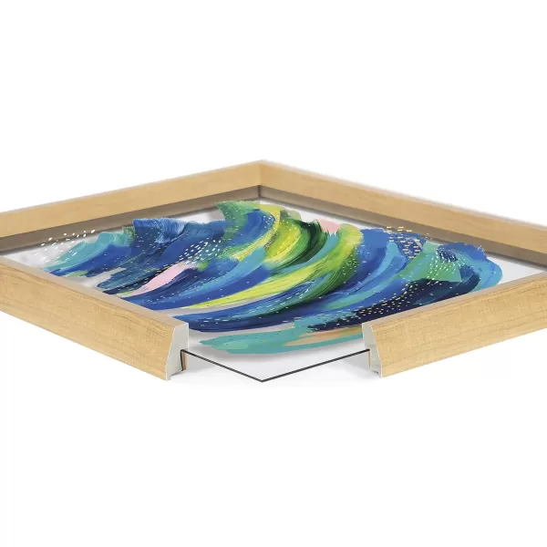 Kate and Laurel Blake Bright Abstract 2 Framed Printed Glass Wall Art by Jessi Raulet of Ettavee 18x24 Natural Colorful Abstract for Wall