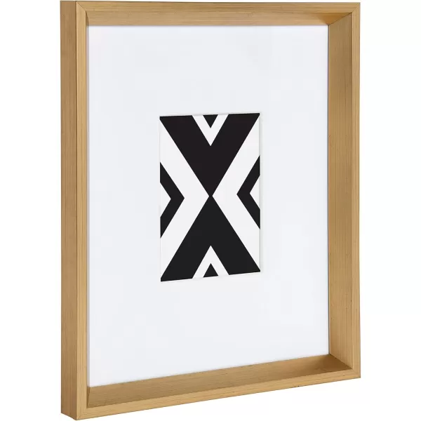 Kate and Laurel Calter 6 Framed Modern Black and White Geometric Abstract Art Prints BlackGold