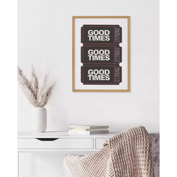Kate and Laurel Coquette Preppy Retro Girly Red Pink Bow Cherries Framed Wall Art by The Creative Bunch Studio 12x16 Gold Cute Hair Bow Art for WallGold  Good Times