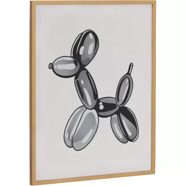 Kate and Laurel Coquette Preppy Retro Girly Red Pink Bow Cherries Framed Wall Art by The Creative Bunch Studio 12x16 Gold Cute Hair Bow Art for WallGold  Balloon Dog
