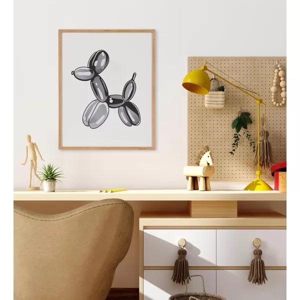 Kate and Laurel Coquette Preppy Retro Girly Red Pink Bow Cherries Framed Wall Art by The Creative Bunch Studio 12x16 Gold Cute Hair Bow Art for WallNatural  Balloon Dog
