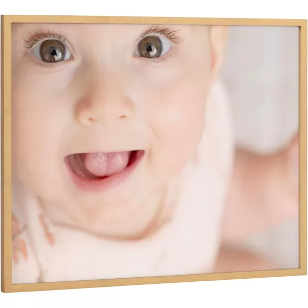 Kate and Laurel Custom Printed Framed Wall Art 20x16 Gold Personalized Wall Print with Your Photos for Bedroom or Living Room Gallery Wall Decor  Customizable Photo PrintsGold