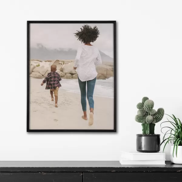 Kate and Laurel Custom Printed Framed Wall Art 20x16 Gold Personalized Wall Print with Your Photos for Bedroom or Living Room Gallery Wall Decor  Customizable Photo PrintsBlack