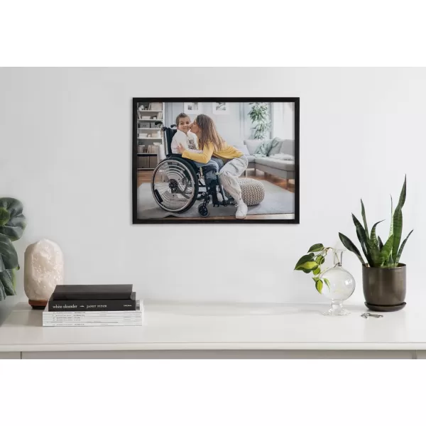 Kate and Laurel Custom Printed Framed Wall Art 20x16 Gold Personalized Wall Print with Your Photos for Bedroom or Living Room Gallery Wall Decor  Customizable Photo PrintsBlack