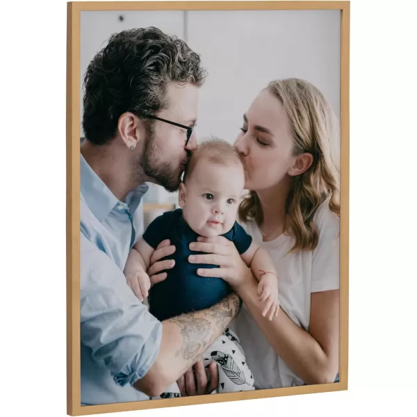 Kate and Laurel Custom Printed Framed Wall Art 20x16 Gold Personalized Wall Print with Your Photos for Bedroom or Living Room Gallery Wall Decor  Customizable Photo PrintsGold