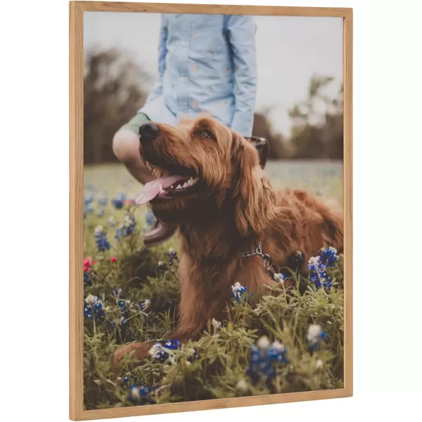 Kate and Laurel Custom Printed Framed Wall Art 20x16 Gold Personalized Wall Print with Your Photos for Bedroom or Living Room Gallery Wall Decor  Customizable Photo PrintsNatural