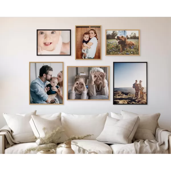 Kate and Laurel Custom Printed Framed Wall Art 20x16 Gold Personalized Wall Print with Your Photos for Bedroom or Living Room Gallery Wall Decor  Customizable Photo PrintsGold