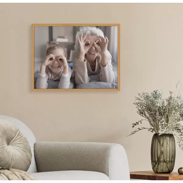 Kate and Laurel Custom Printed Framed Wall Art 20x16 Gold Personalized Wall Print with Your Photos for Bedroom or Living Room Gallery Wall Decor  Customizable Photo PrintsGold