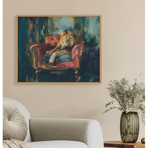 Kate and Laurel Cute Deer Wearing Glasses Framed Wall Art by The Creative Bunch Studio 12x16 Black Adorable Animal Art for WallGold  Lion Jewel Tones