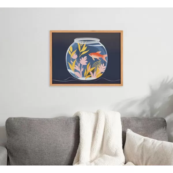 Kate and Laurel Cute Deer Wearing Glasses Framed Wall Art by The Creative Bunch Studio 12x16 Black Adorable Animal Art for WallNatural  Fish Tank