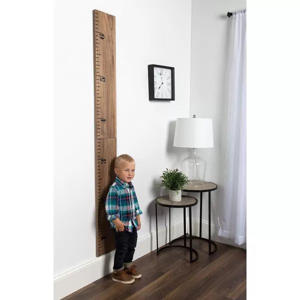 Kate and Laurel Growth Chart 65 Wood Wall Ruler Rustic BrownRustic Brown