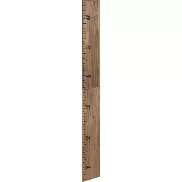 Kate and Laurel Growth Chart 65 Wood Wall Ruler Rustic BrownRustic Brown