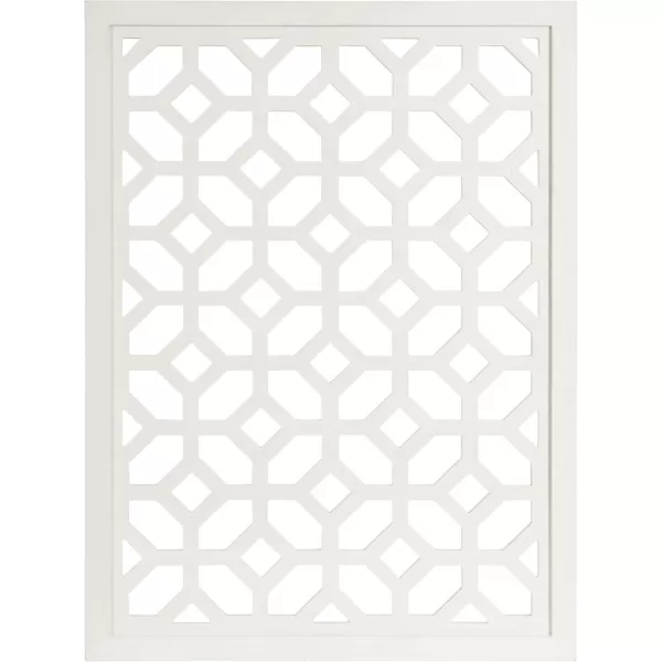 Kate and Laurel Latonia Coastal Wooden Wall Art Plaque with Repeating Pattern and Light Distressing 24x32 NaturalWhite