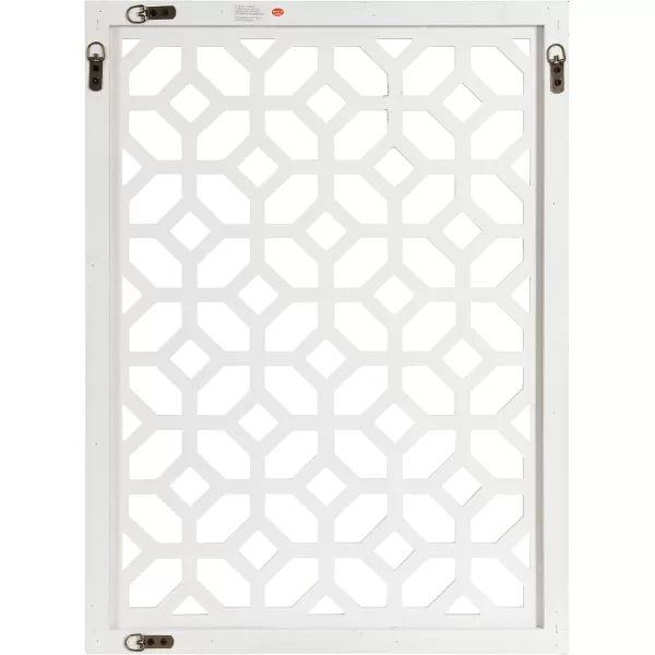 Kate and Laurel Latonia Coastal Wooden Wall Art Plaque with Repeating Pattern and Light Distressing 24x32 NaturalWhite