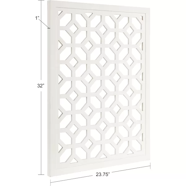 Kate and Laurel Latonia Coastal Wooden Wall Art Plaque with Repeating Pattern and Light Distressing 24x32 NaturalWhite