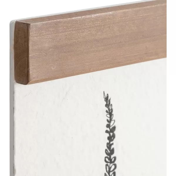 Kate and Laurel Lory Decorative Farmhouse ThreePiece Botanical Wall Art Plaque Set with Textured Paper Prints 3 pc 12quot Rustic Brown 3 Count