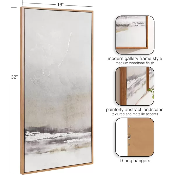 Kate and Laurel Mystic TwoPiece Framed Canvas Abstract Landscape Wall Art 16 x 32 Brown Soft Watercolor Art Set for Wall in Bedroom Entryway or Living Room Decor