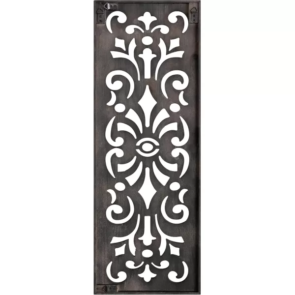 Kate and Laurel Palmares Rustic Decorative Wall Panel 12 x 315 Rustic Gray and Brown Farmhouse Lattice Panel Decor for Wall