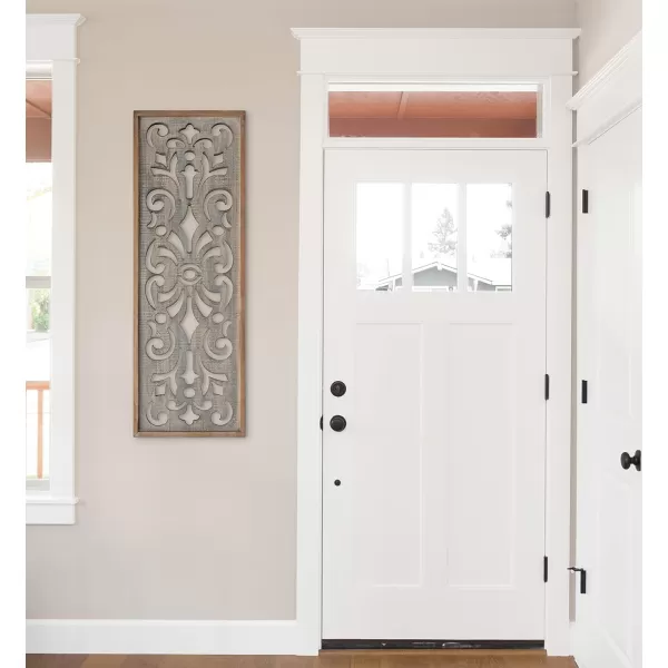Kate and Laurel Palmares Rustic Decorative Wall Panel 12 x 315 Rustic Gray and Brown Farmhouse Lattice Panel Decor for Wall