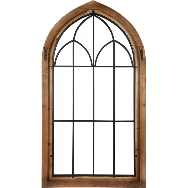 Kate and Laurel Rennell Farmhouse Wall Plaque 265 x 48 White Wood and Metal Arched Wall Decor Rustic BrownRustic Brown