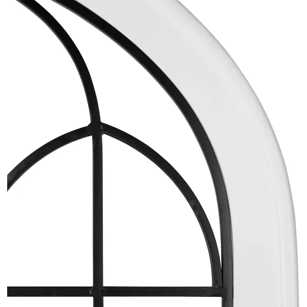 Kate and Laurel Rennell Farmhouse Wall Plaque 265 x 48 White Wood and Metal Arched Wall Decor Rustic BrownWhite