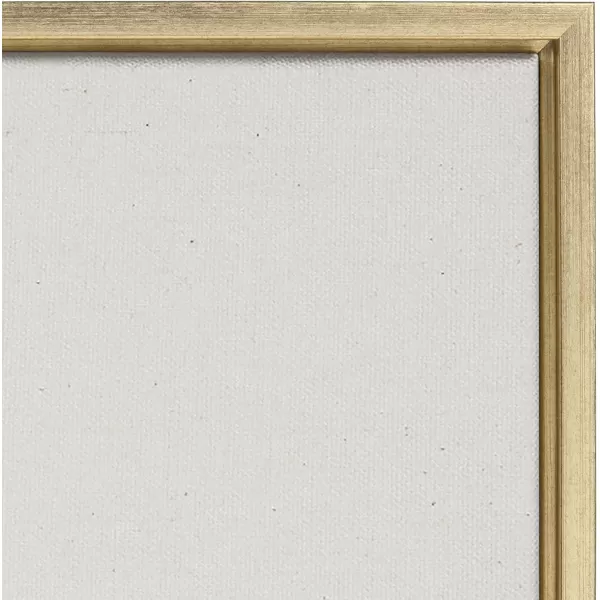 Kate and Laurel Sylvie 869 Going in Circles Framed Linen Textured Canvas Wall Art by Teju Reval of SnazzyHues 28x38 Gold Decorative Modern Wall Art
