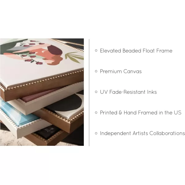 Kate and Laurel Sylvie Beaded Spring Floral Silhouette 2 Clay White and Spring Floral Silhouette 11 Bark White Vintage Framed Canvas Wall Art Set by Heather Dutton 2 Piece Set 18x24 White Flower Art
