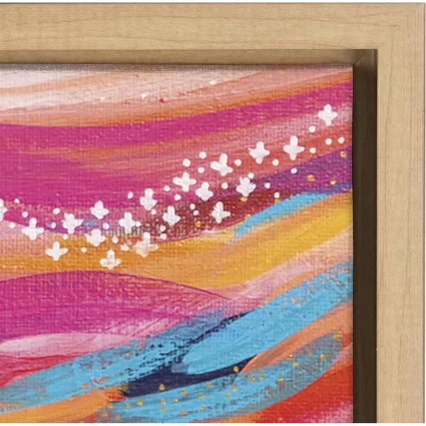 Kate and Laurel Sylvie Brush Strokes 90 Framed Canvas Wall Art by Jessi Raulet of EttaveeNatural