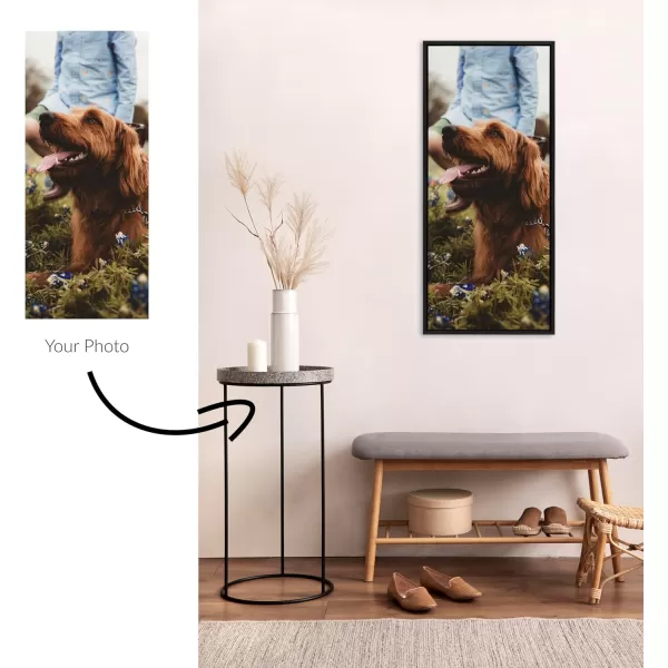 Kate and Laurel Sylvie Custom Printed Framed Canvas Wall Art 33x23 Dark Gray Personal Canvas Print with Your Photos for Bedroom or Living Room Gallery Wall Decor  Printed and Hand Framed in the USABlack