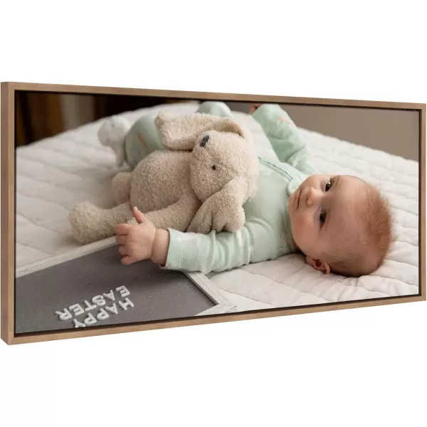 Kate and Laurel Sylvie Custom Printed Framed Canvas Wall Art 33x23 Dark Gray Personal Canvas Print with Your Photos for Bedroom or Living Room Gallery Wall Decor  Printed and Hand Framed in the USAGold
